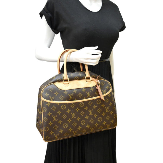 Louis Vuitton Handbag Deauville Brown Monogram M47270 Bowling Vanity Canvas  Nume Leather **1917 LOUIS VUITTON Boston Tote