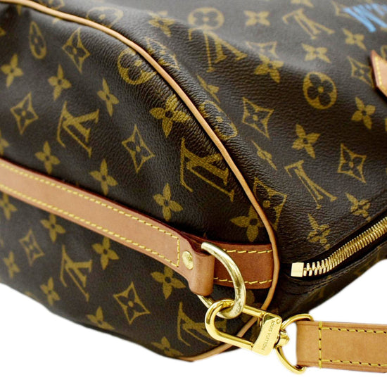 LOUIS VUITTON Speedy 40 Bandouliere Heritage Monogram Canvas Travel Ba