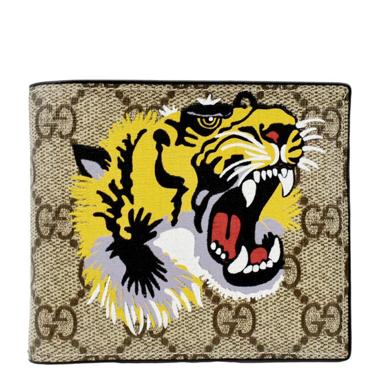 Gucci Tiger-print Gg Supreme Messenger Bag - Beige