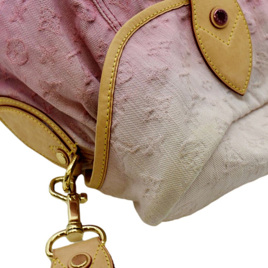LOUIS VUITTON, a Monogram Denim Sunshine Pink shoulder bag