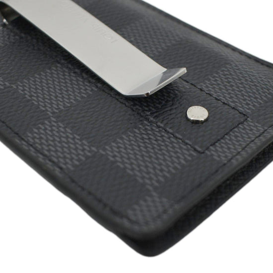 Louis Vuitton Prince Card Holder with Bill Clip Damier Graphite Gray