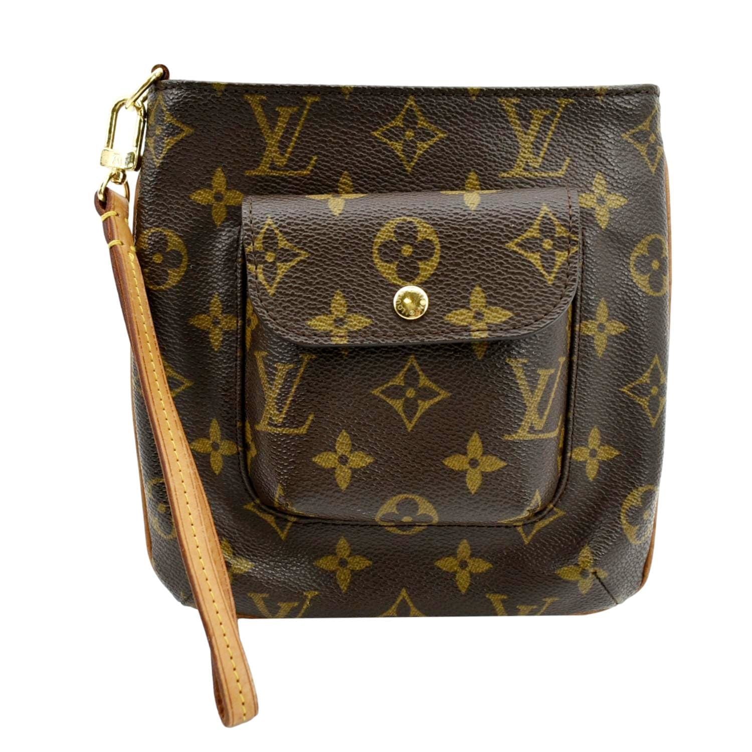 Louis Vuitton Monogram Partition Wristlet Pouch Bag