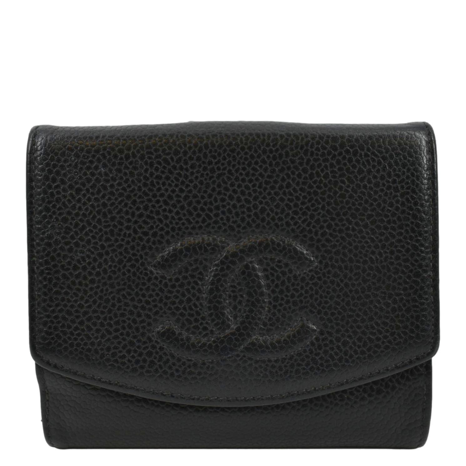 Chanel Black Caviar Compact CC Wallet Chanel