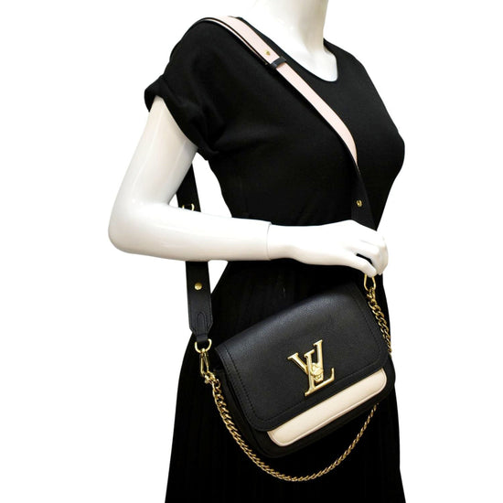 Louis Vuitton Lockme Tender Crossbody Bag Calfskin In Black/ White - Praise  To Heaven