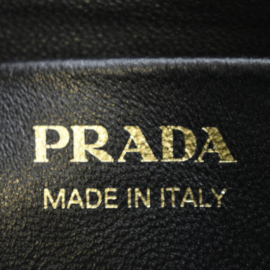 Black Prada Arqué Leather Shoulder Bag