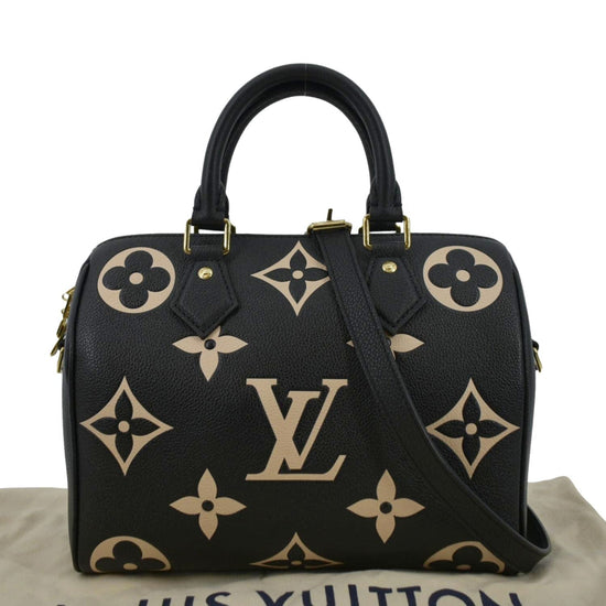 Louis Vuitton Speedy 25 Empreinte Bicolor Giant Flower Monogram Cross Body  Bag 
