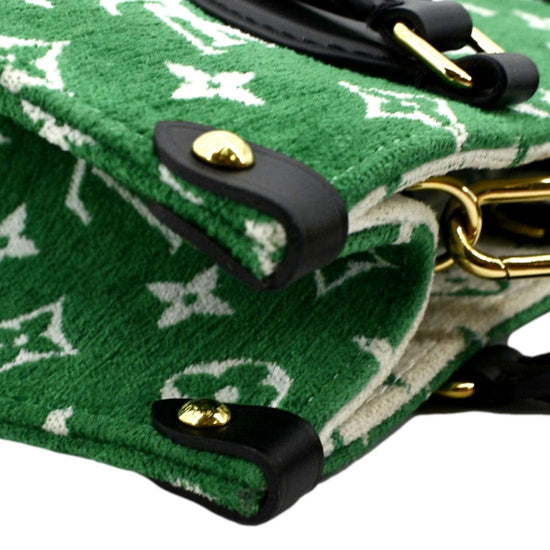 LOUIS VUITTON Jacquard Velvet Monogram Onthego PM Green 1227836