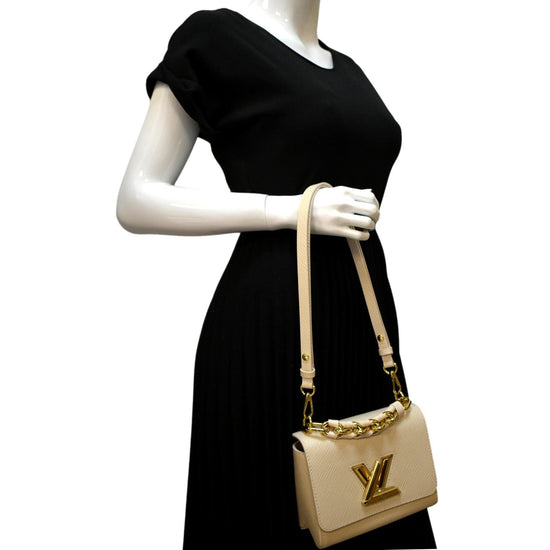 Twist leather crossbody bag Louis Vuitton Beige in Leather - 33428176