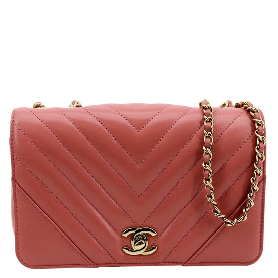 Chanel Statement Flap Bag Chevron Calfskin Small at 1stDibs