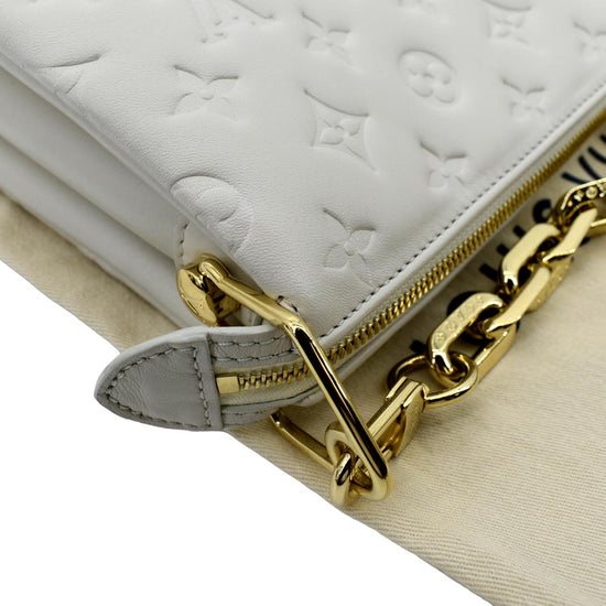 LOUIS VUITTON Coussin PM Monogram Embossed Shoulder Bag Cream - Hot De