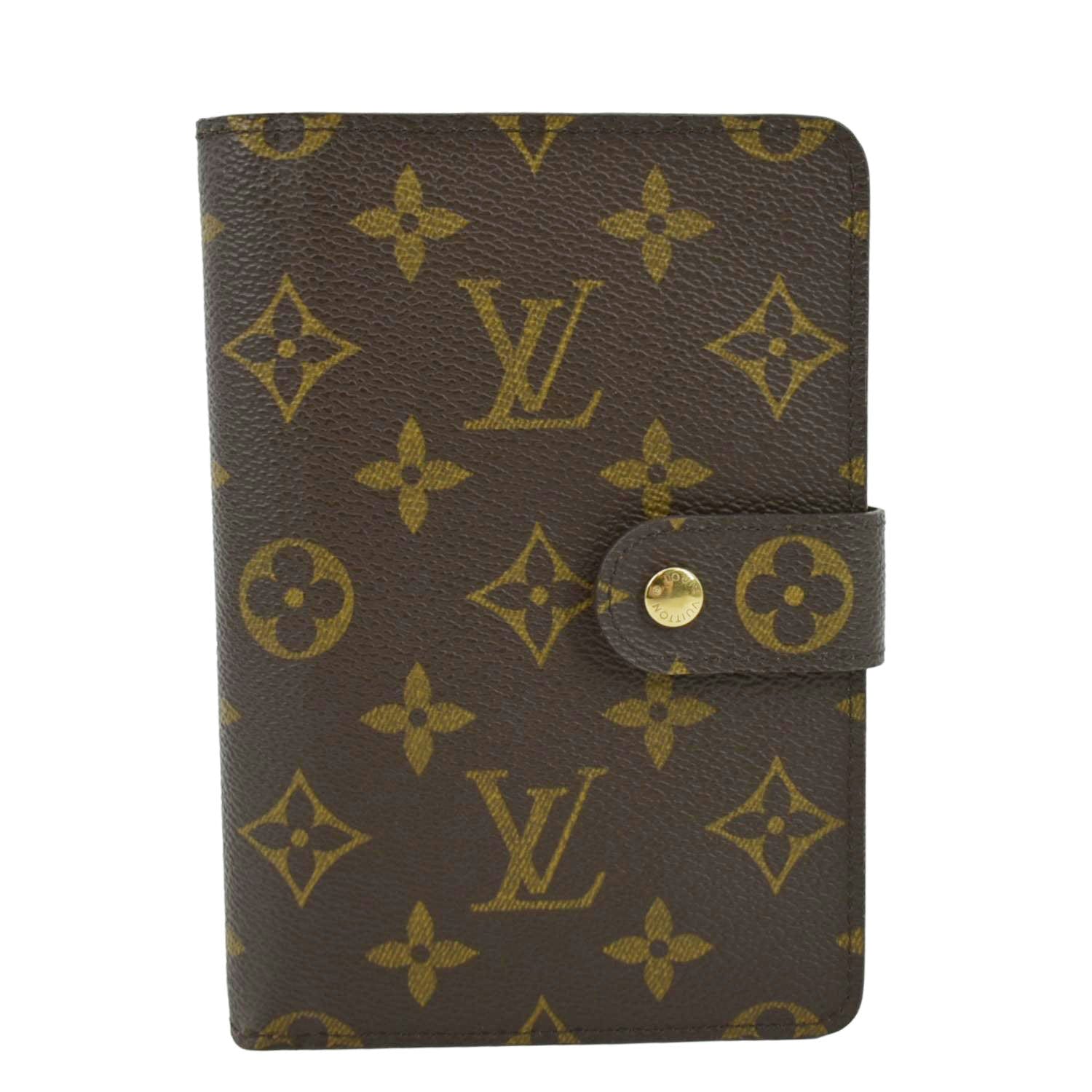 LOUIS VUITTON Agenda Monogram Canvas Planner Cover Brown