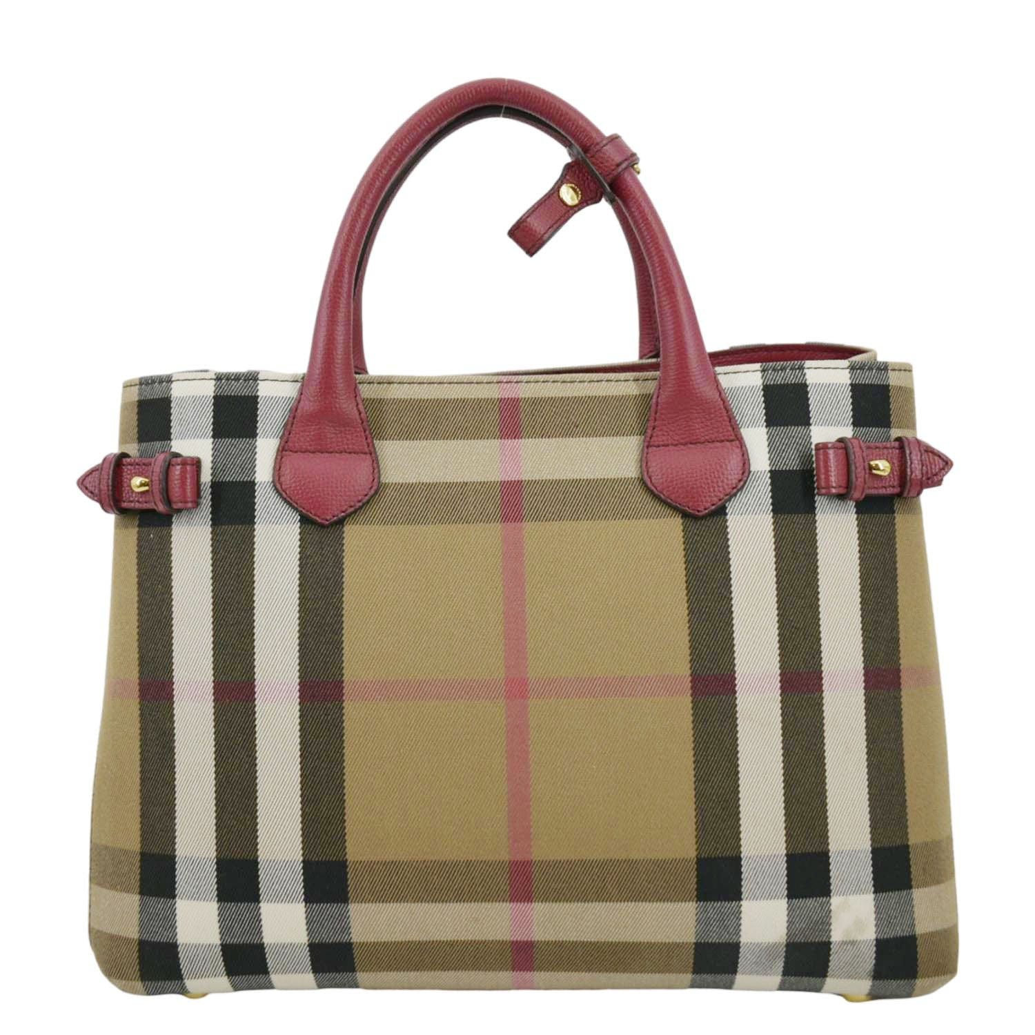 Authentic Vintage Burberry Mini Haymarket Tote Bag in Iconic Nova