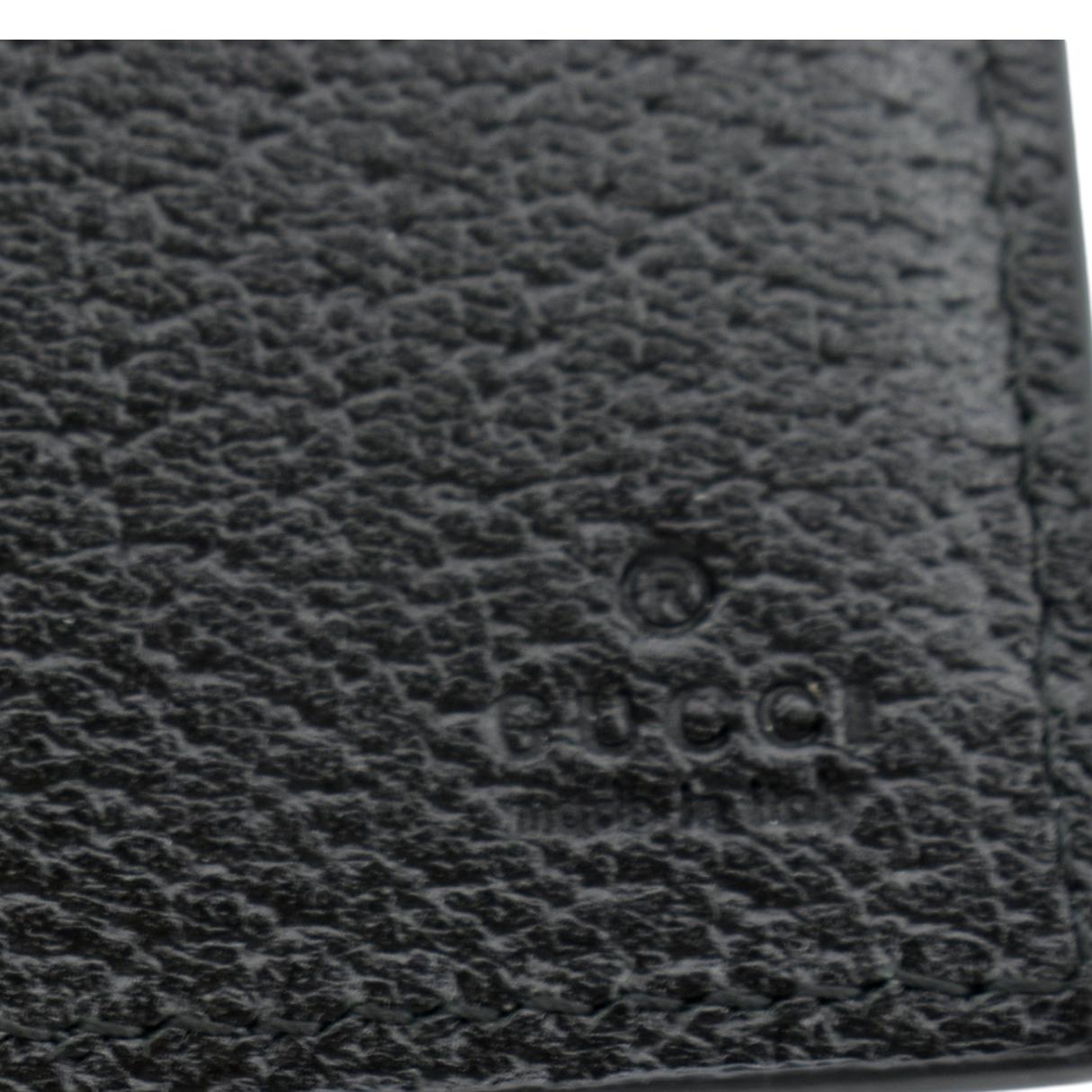 GUCCI Bi-Fold Leather Wallet Black 428726