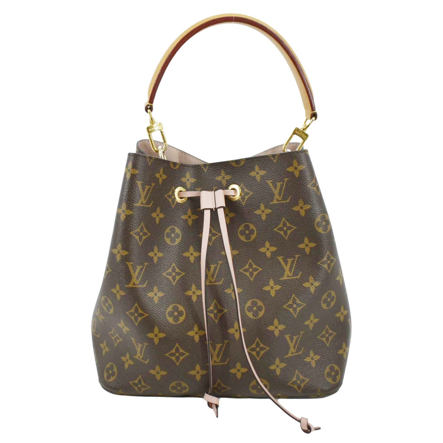 Luxury Monogram Canvas and Leather Handbag Neonoe