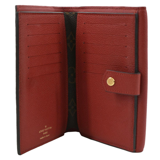 Louis Vuitton Monogram Pallas Compact Wallet with Cherry Red - A