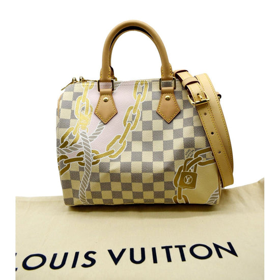 Louis Vuitton Speedy 25 Damier Azur Bandouliere - OneLuxury