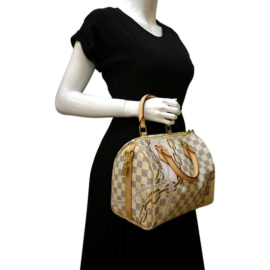 Louis Vuitton Limited Edition Nautical Damier Azur Speedy Bandouliere 25  Bag For Sale at 1stDibs
