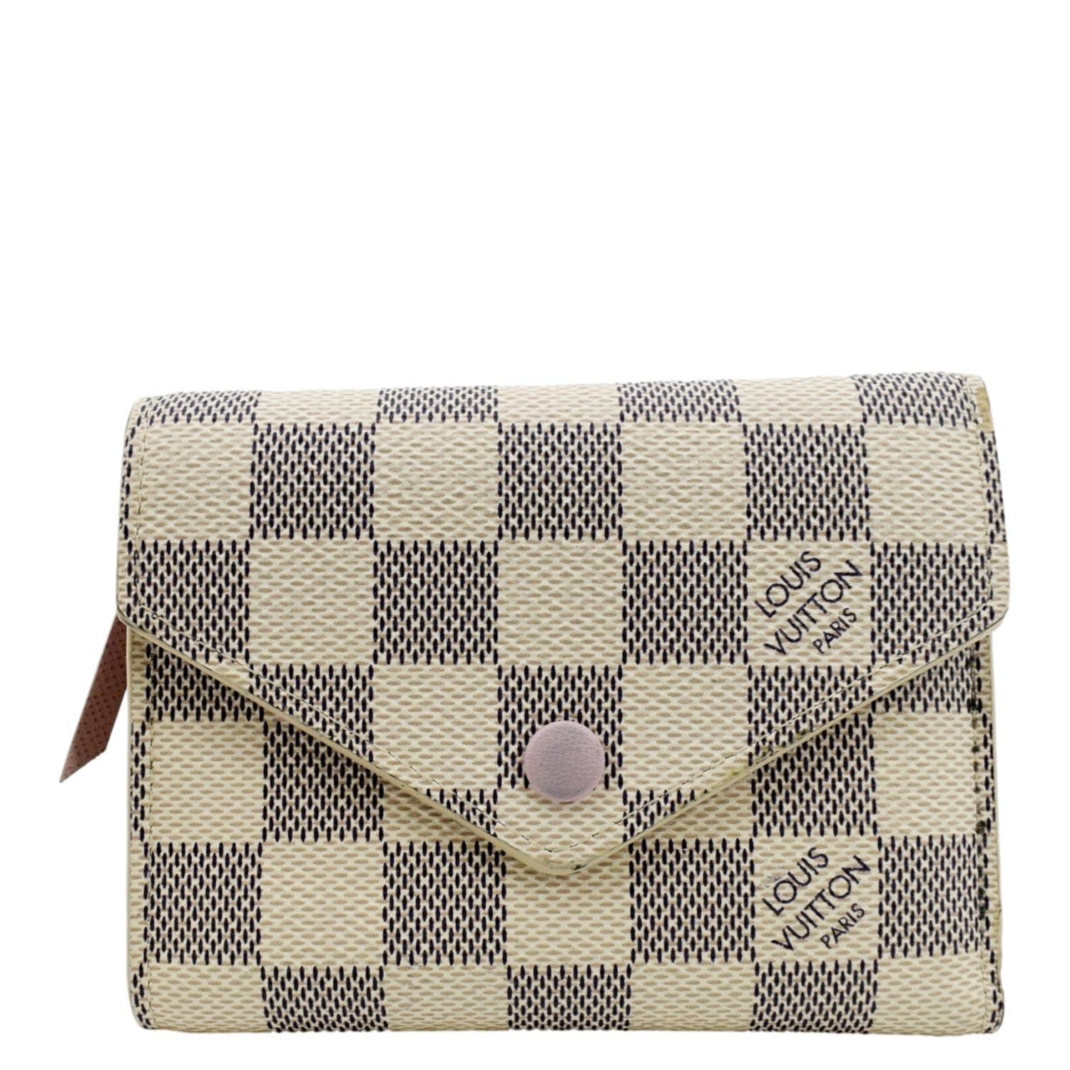 Women's Wallet in Damier Canvas & Leather Victorine