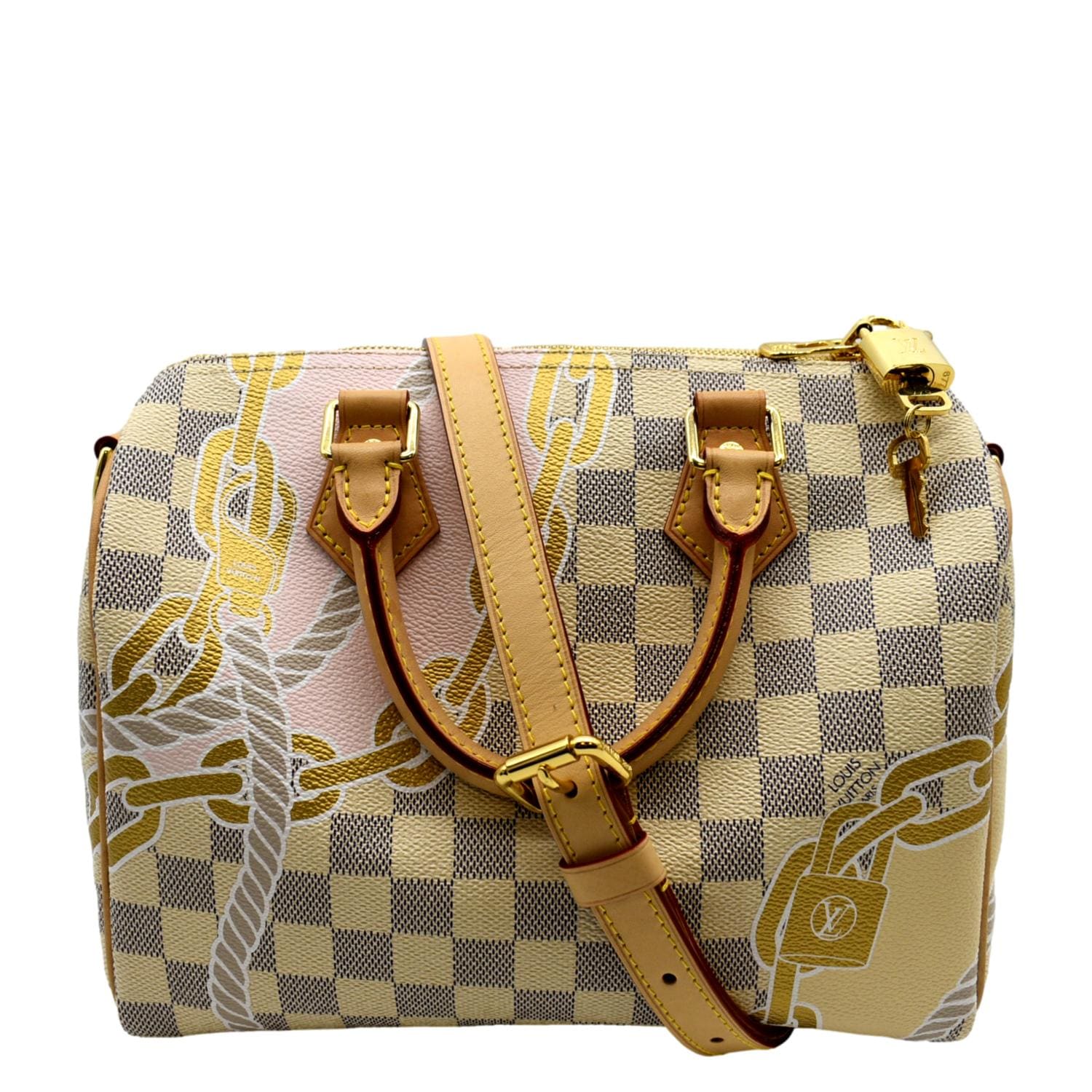 LOUIS VUITTON Damier Azur Speedy Bandouliere 25 - MyDesignerly