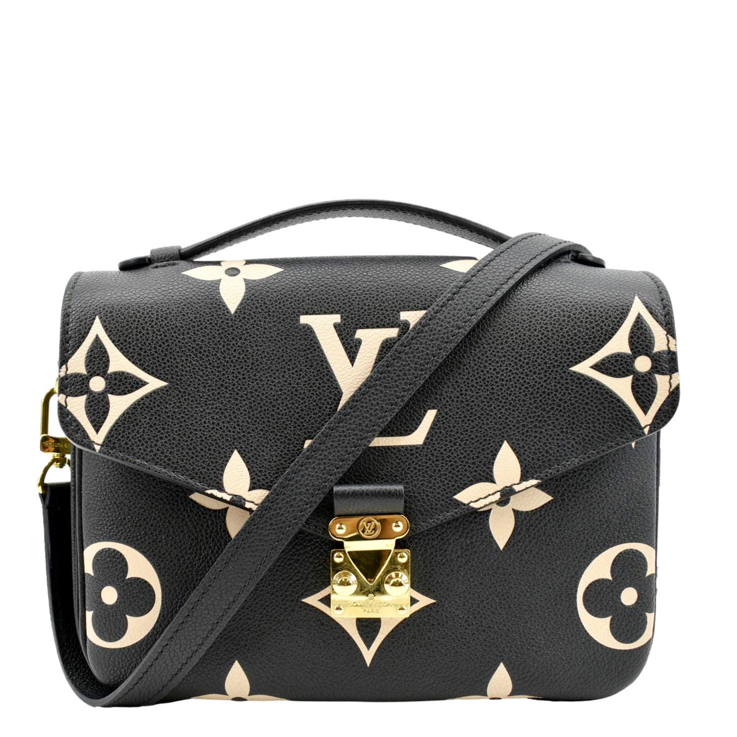 Louis Vuitton Black/Beige Monogram Empreinte Crafty Pochette Metis Bag Louis  Vuitton