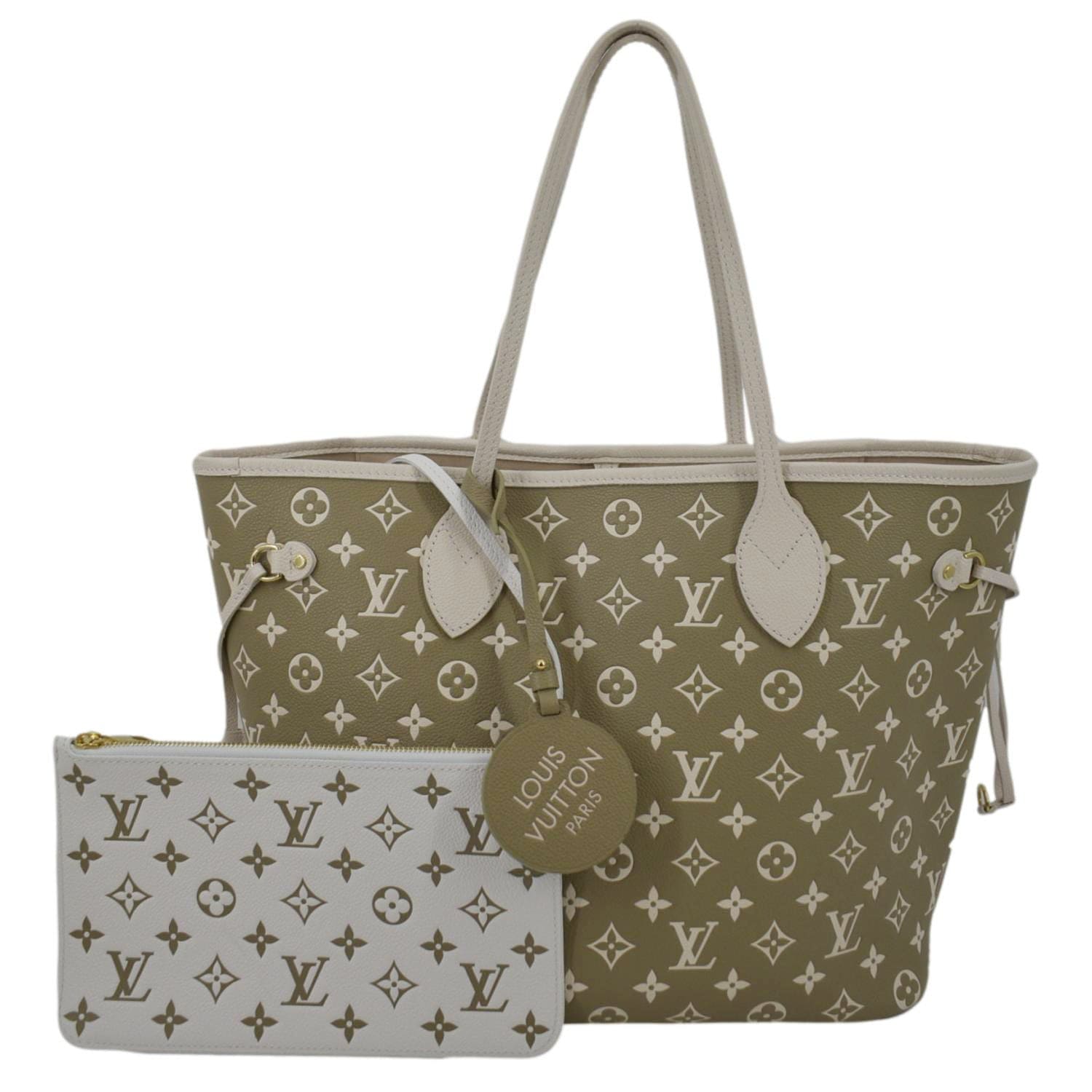 LOUIS VUITTON Neverfull MM Spring City Leather Tote Shoulder Bag Bicol