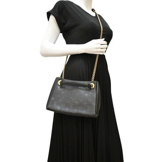 100％安い Empreinte BB Surene VUITTON LOUIS Leather Black Bag Shoulder バッグ