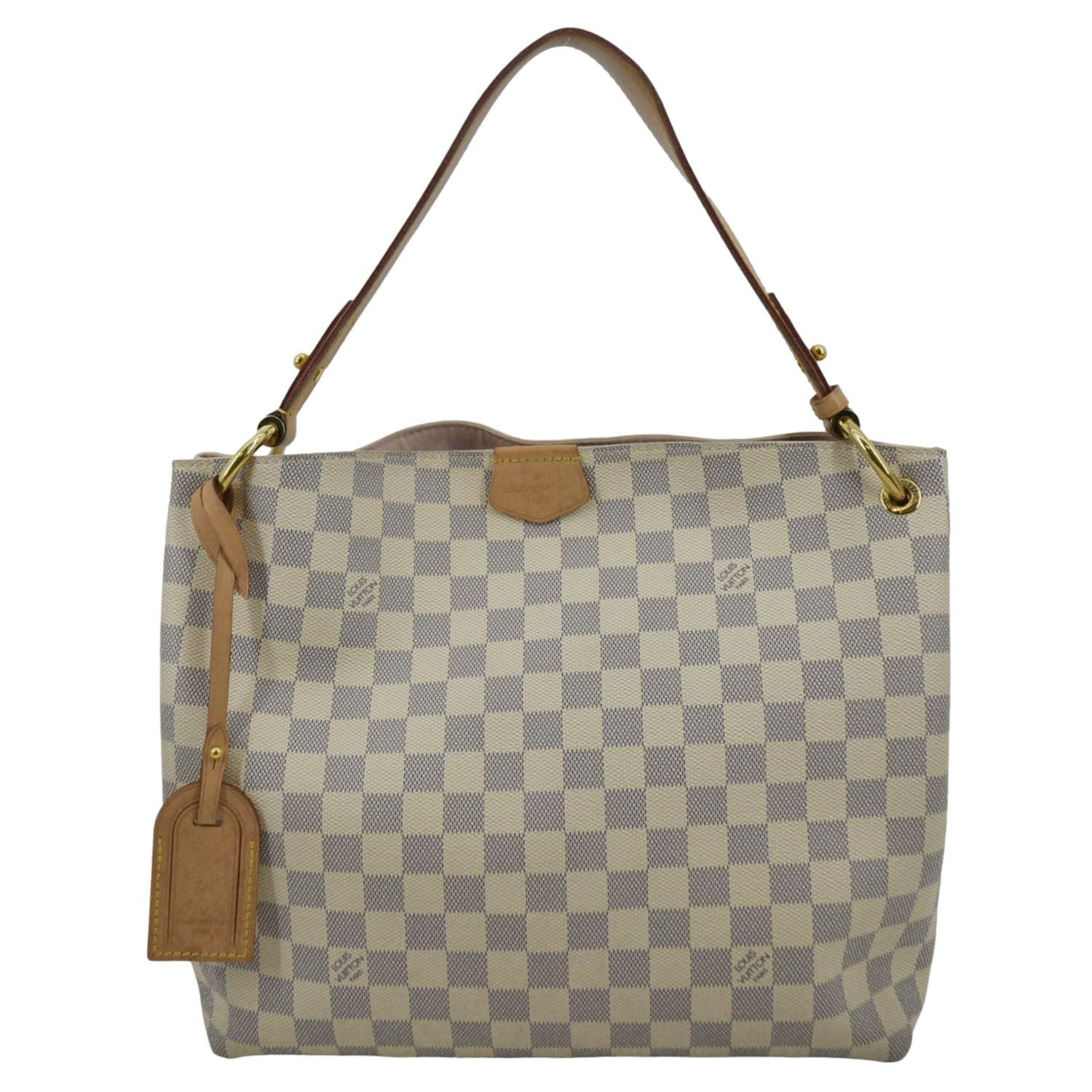 White Louis Vuitton Damier Azur Graceful PM Shoulder Bag – Designer Revival