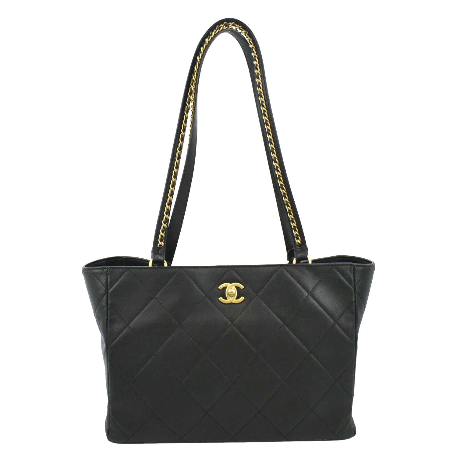 Chanel Classic Jumbo Double Flap Quilted Caviar Leather Shoulder Bag Black