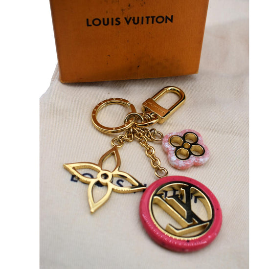 Louis Vuitton Colorline Bag Charm and Key Holder Pink Glitter Metal & Resin