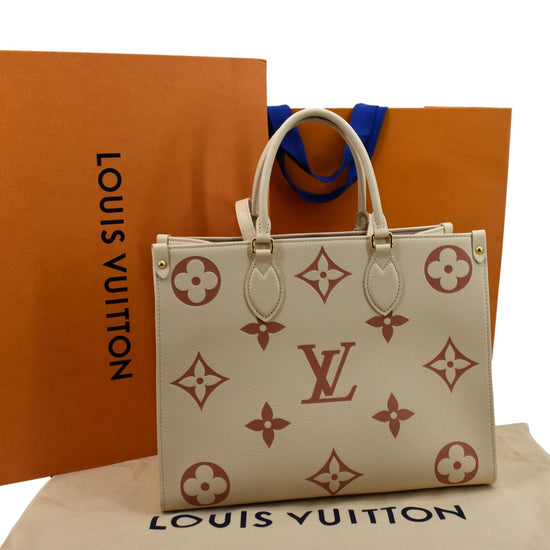 Louis Vuitton Onthego MM Rose Beige in Cowhide Leather with Gold-tone - US