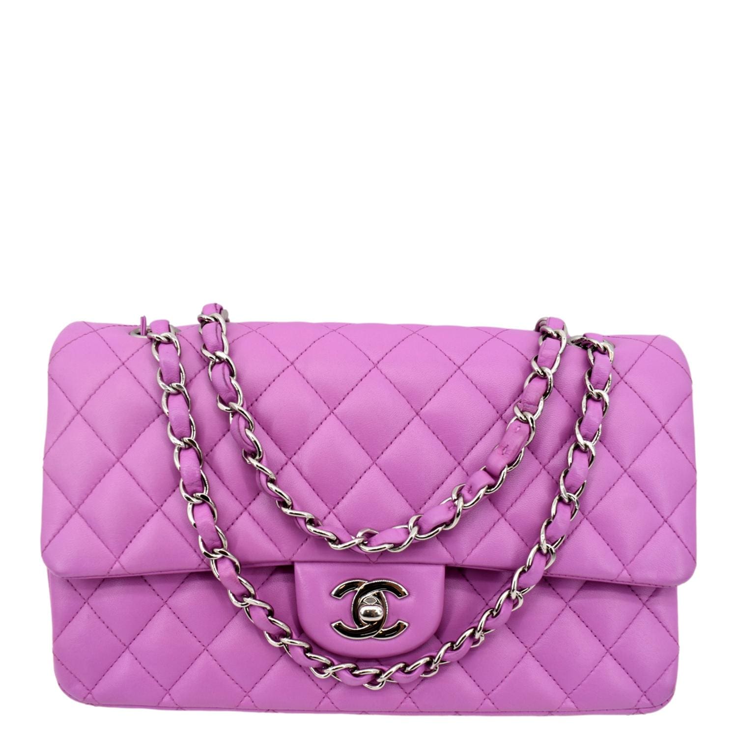Chanel Classic Medium Timeless Double Flap Shoulder Bag Pink