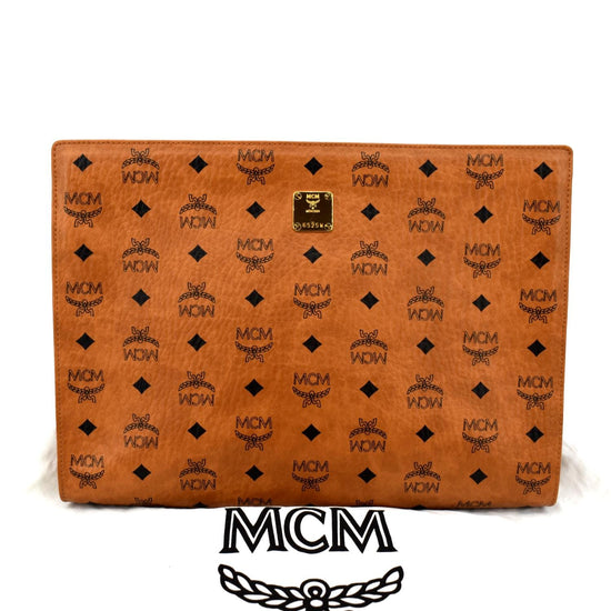 Cloth clutch bag MCM Brown in Cloth - 34203521