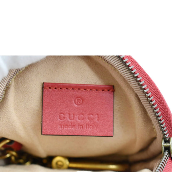 Gucci Red Leather GG Marmont Coin Purse QFA23W1LRB002