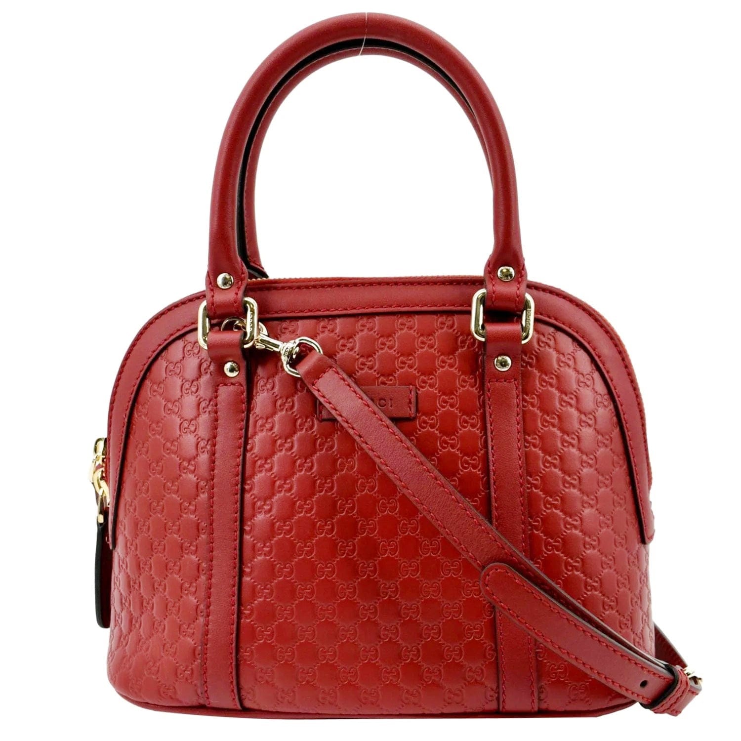 Gucci Dome Convertible Leather Crossbody Bag