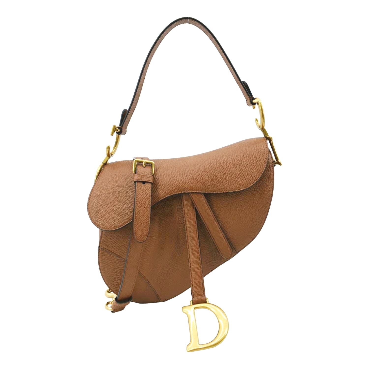 Dior Pink Grained Leather Saddle Bag Dior