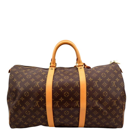 Louis+Vuitton+Keepall+Duffle+45+Brown+Canvas+Monogram for sale online