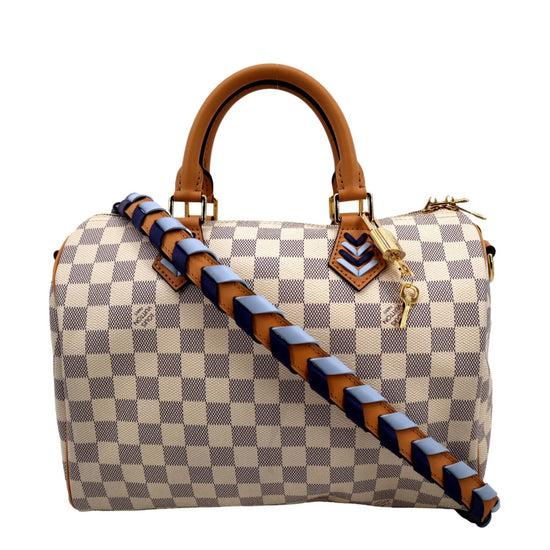 Louis Vuitton Damier Azur Braided Speedy Bandouliere 30 - Neutrals