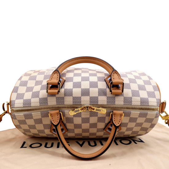 LOUIS VUITTON Damier Azur Braided Speedy Bandouliere 30 Blue