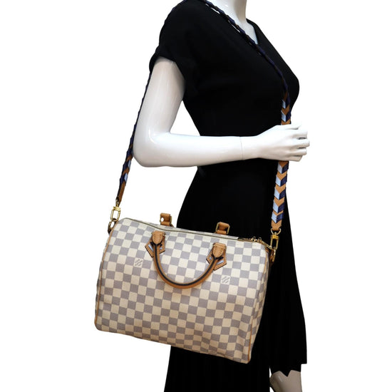 Louis Vuitton Damier Azur Braided Speedy Bandouliere 30