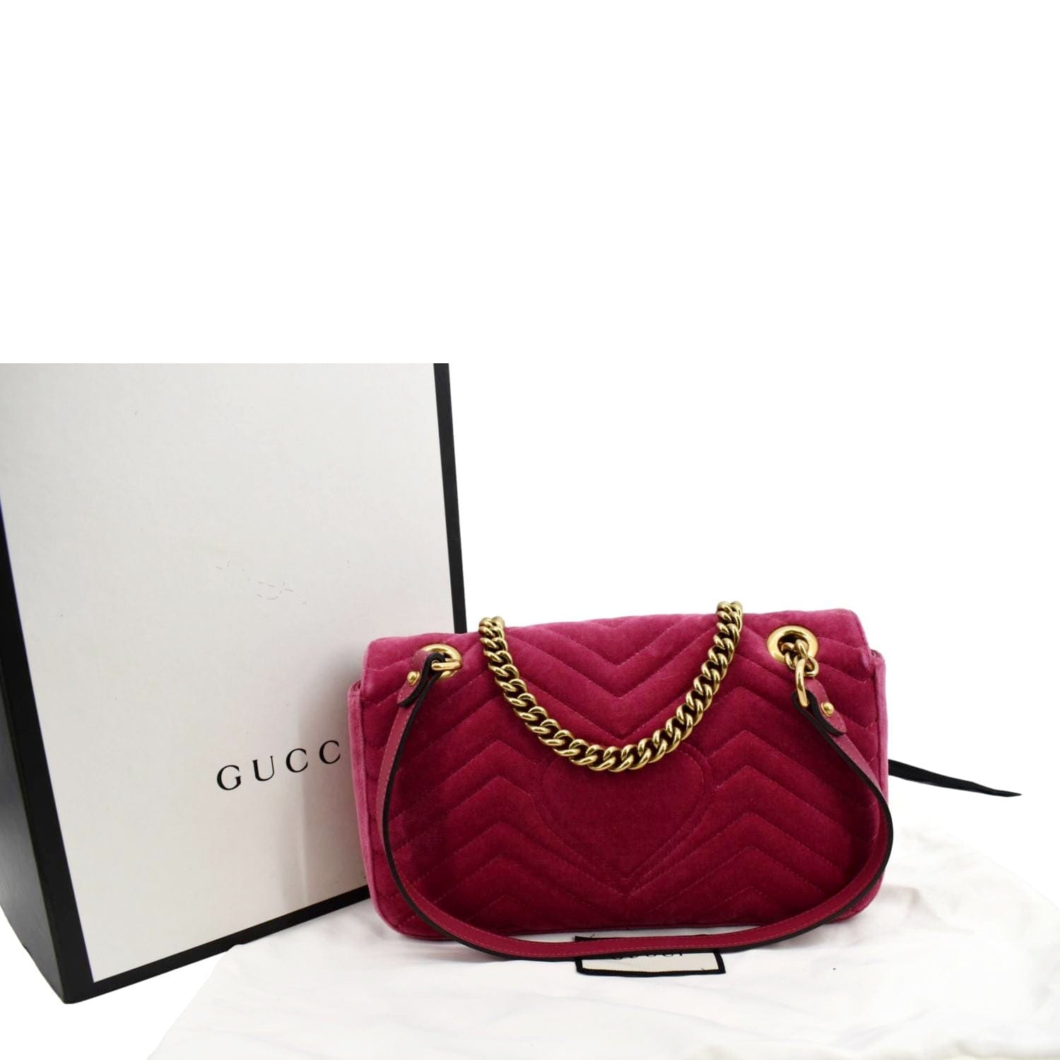 Gucci GG Marmont Velvet Small Crossbody Bag in