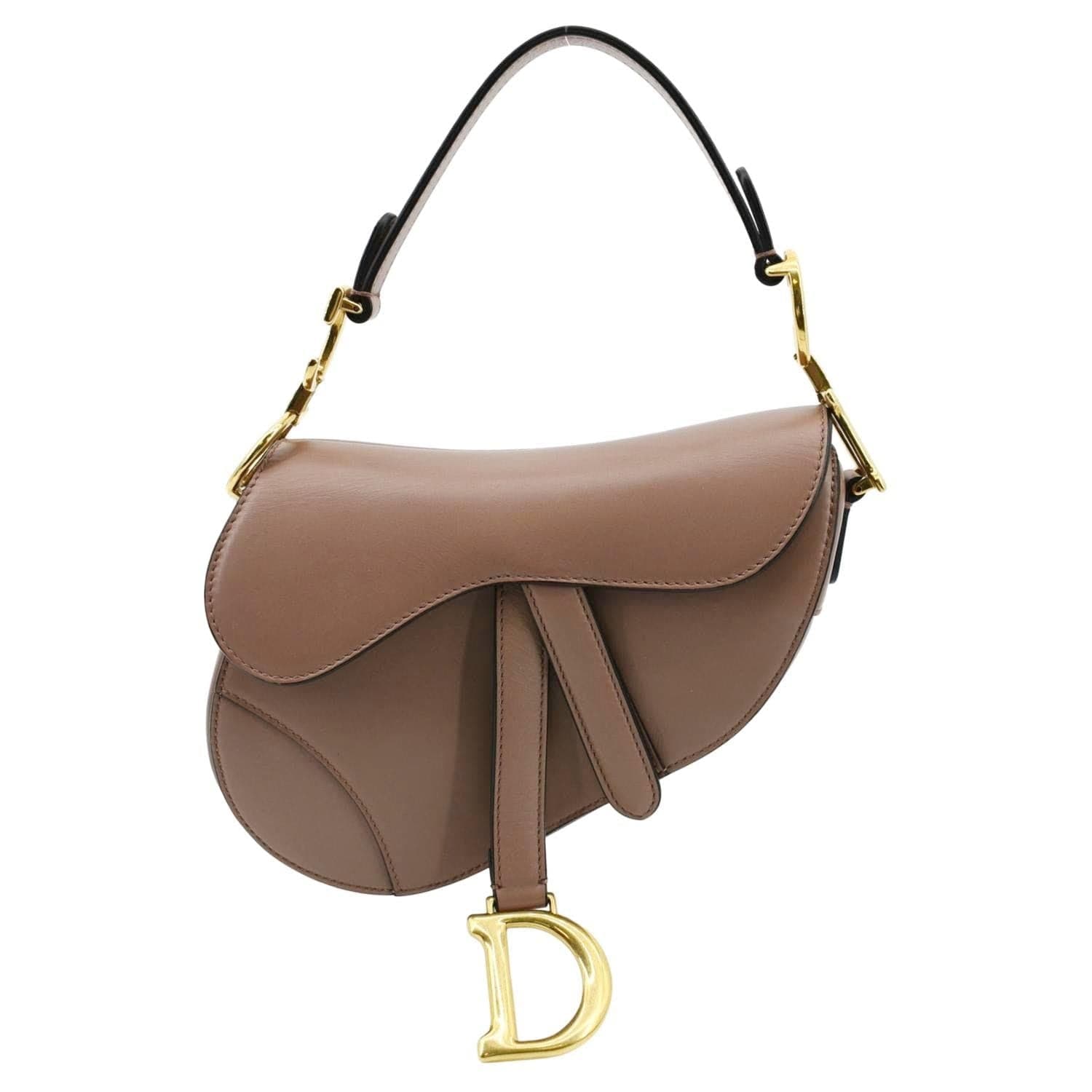 Dior Mini Beige Calfskin Saddle Bag