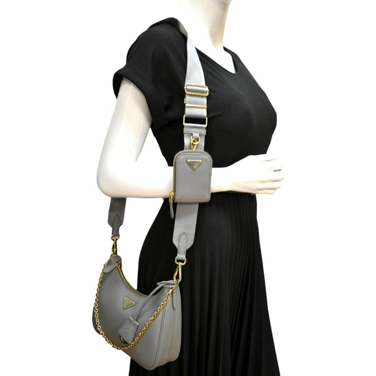 Prada Re-Edition 2005 Saffiano Leather Bag - Neutrals Crossbody Bags,  Handbags - PRA515046