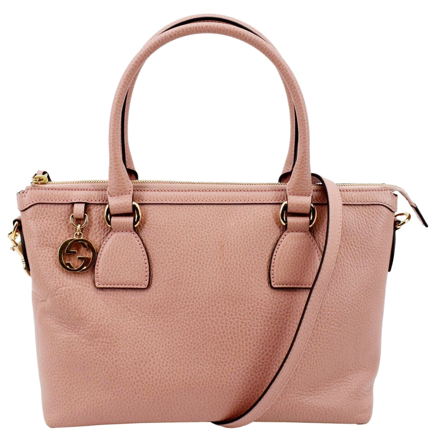 Gucci 2-Way Leather Tote Shoulder Bag