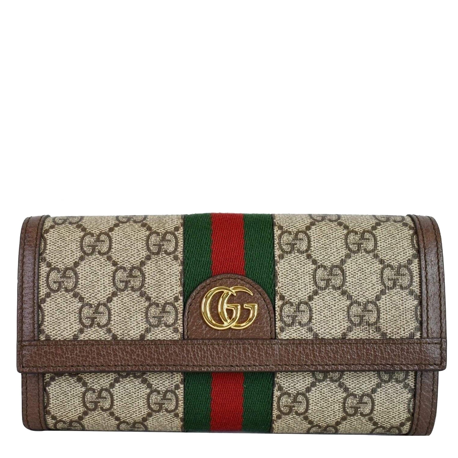 Gucci, Bags, Gucci Continental Flap Gg Guccissima Leather Dark Brown  Authenticity Guaranteed