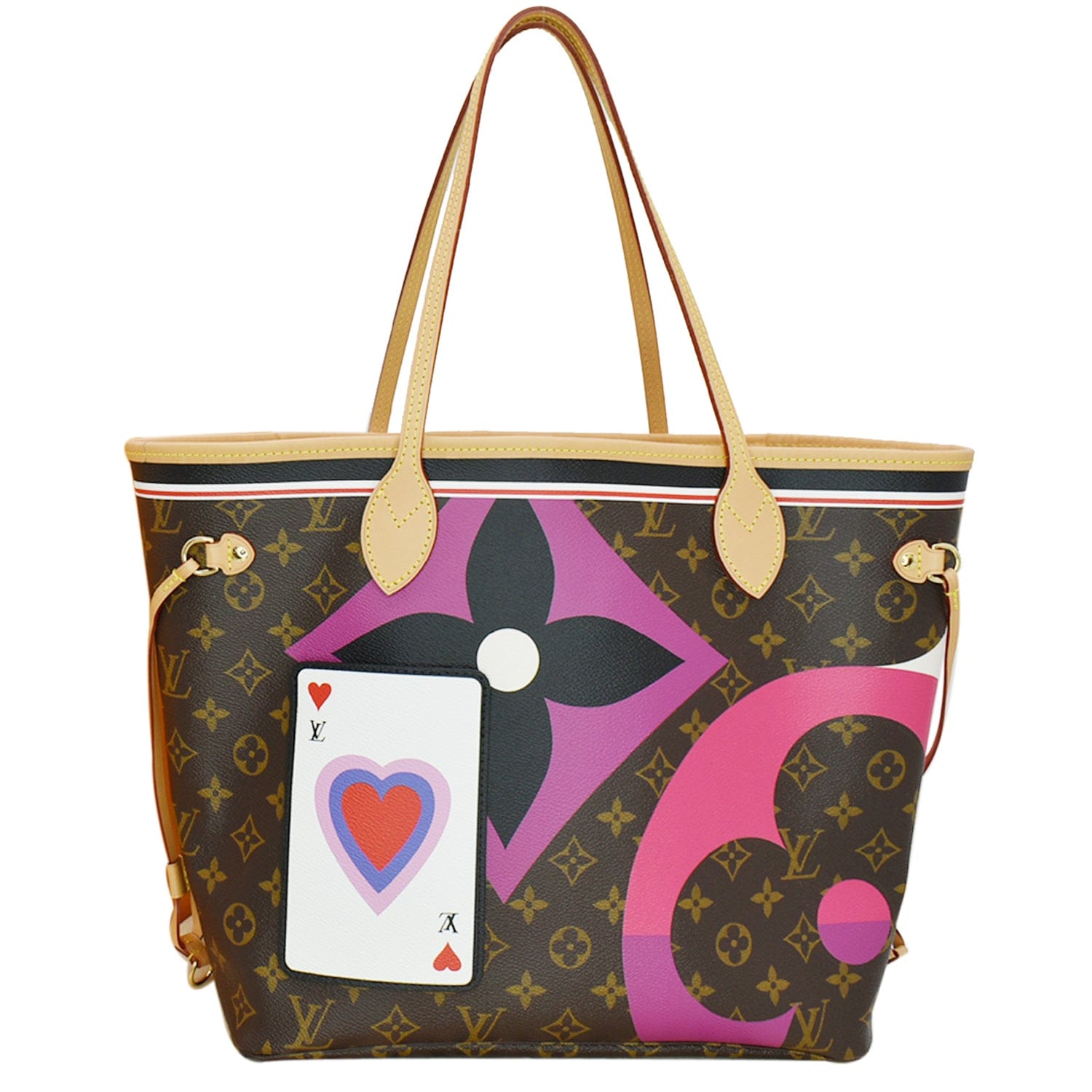 Louis Vuitton White Multicolor Monogram Canvas Game on Neverfull mm Bag