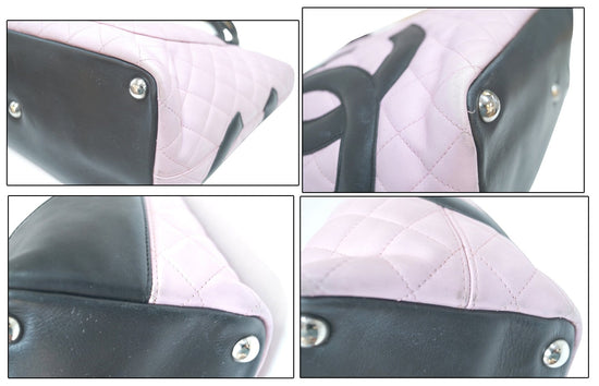Chanel Bags | Chanel Quilted Large Cambon Bowler Pink With Black Logo | Color: Pink | Size: 11” X 6” X 4” | Belilla's Closet