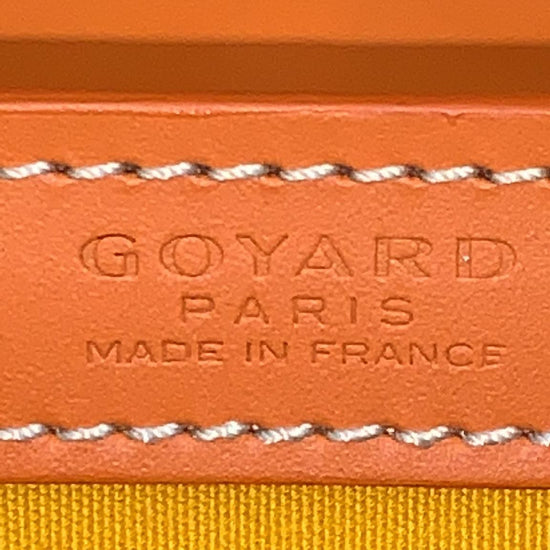 Goyard Orange Coated Canvas and Leather MM Saigon Top Handle Bag