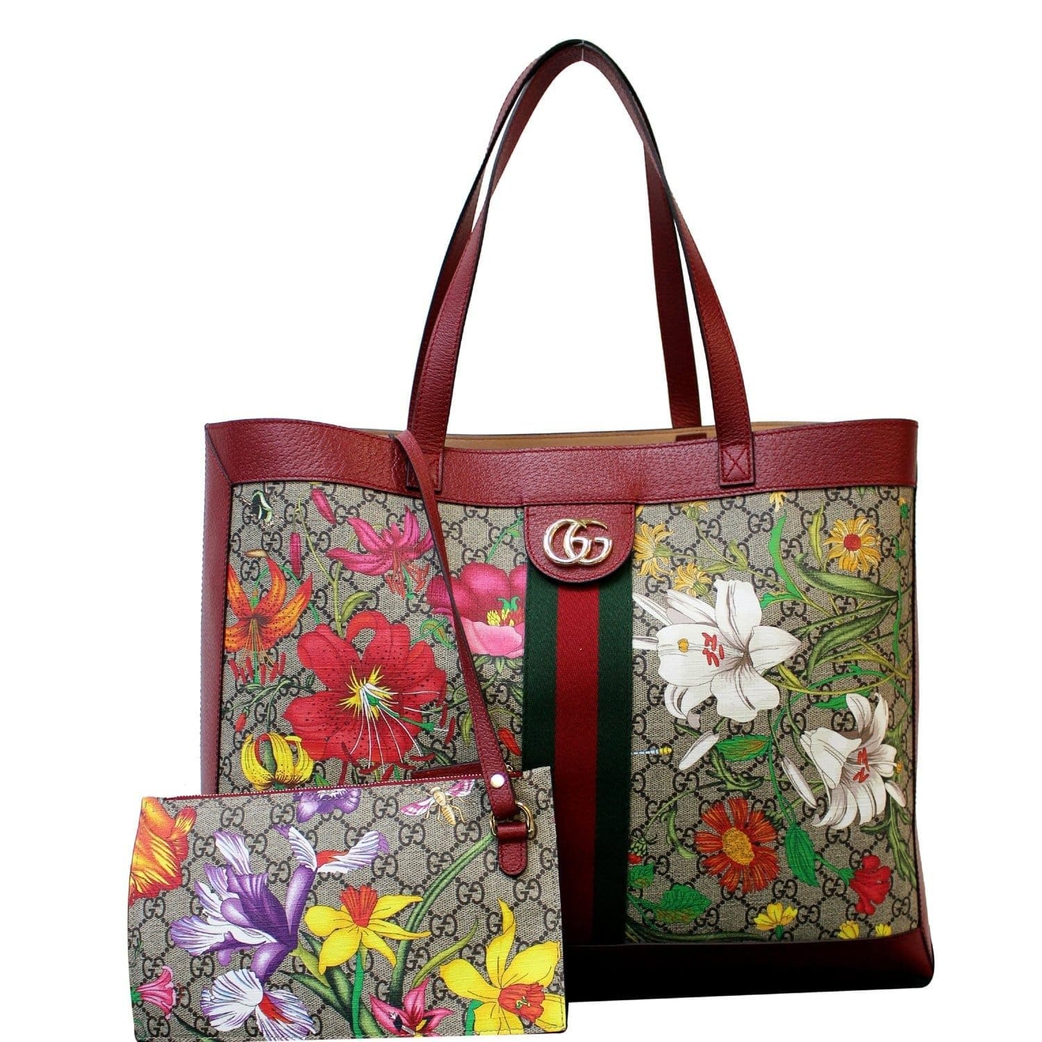 Gucci Shopper Tote Bags Floral & Check Pattern