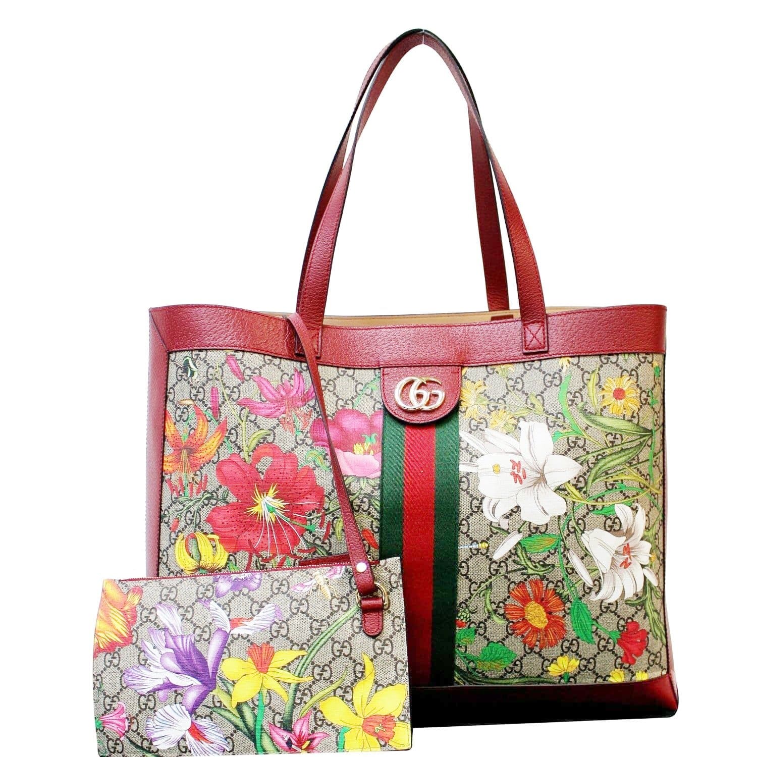 Gucci Ophidia Centennial GG Flower Canvas Medium Tote Bag