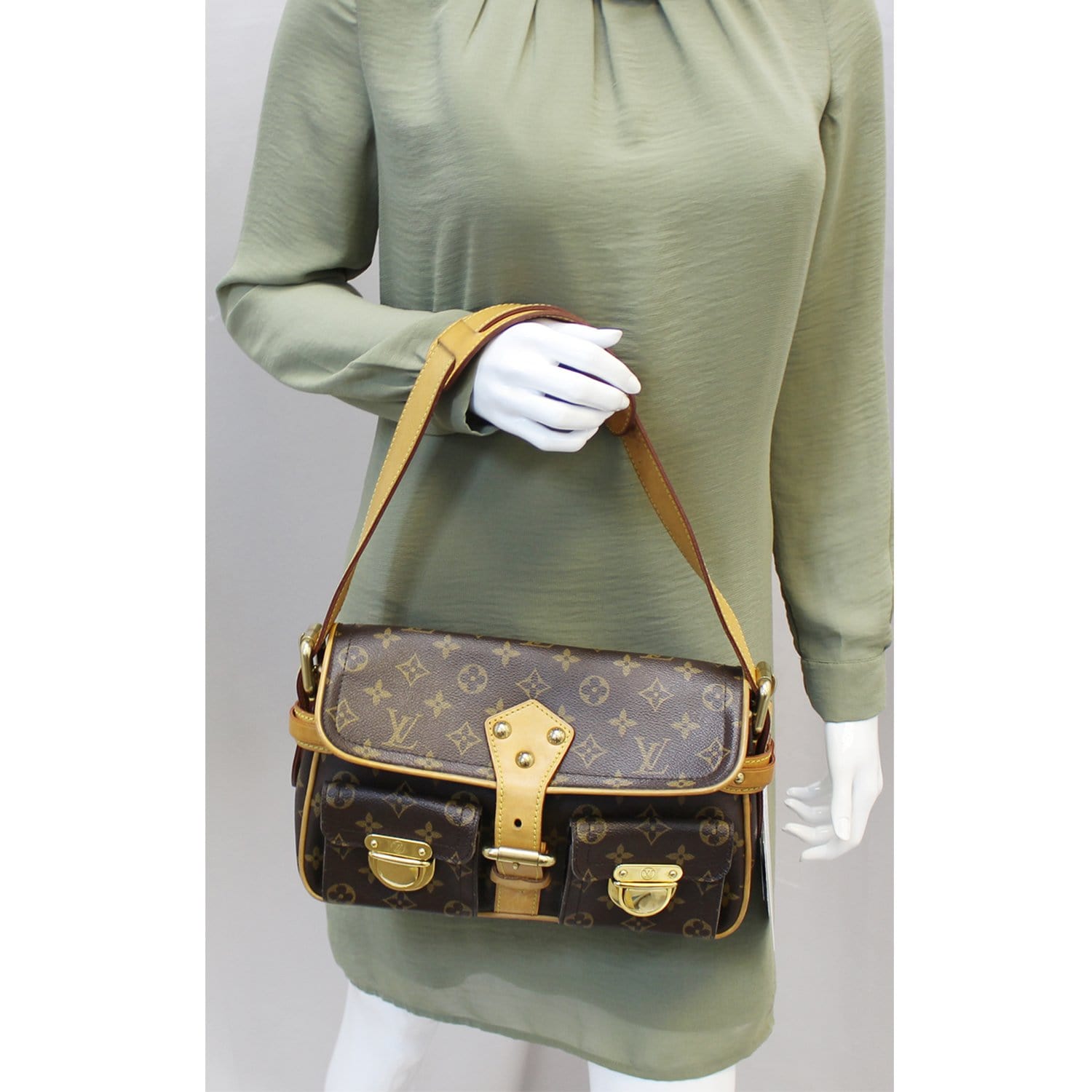 LOUIS VUITTON Hudson PM Monogram Canvas Shoulder Bag